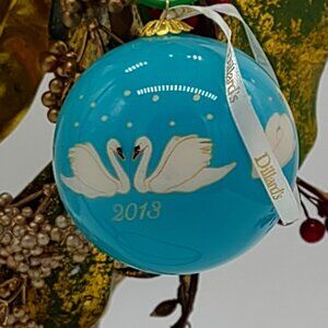 Dillard's “The 12 Days of Christmas” Handpainted Glass Ornament